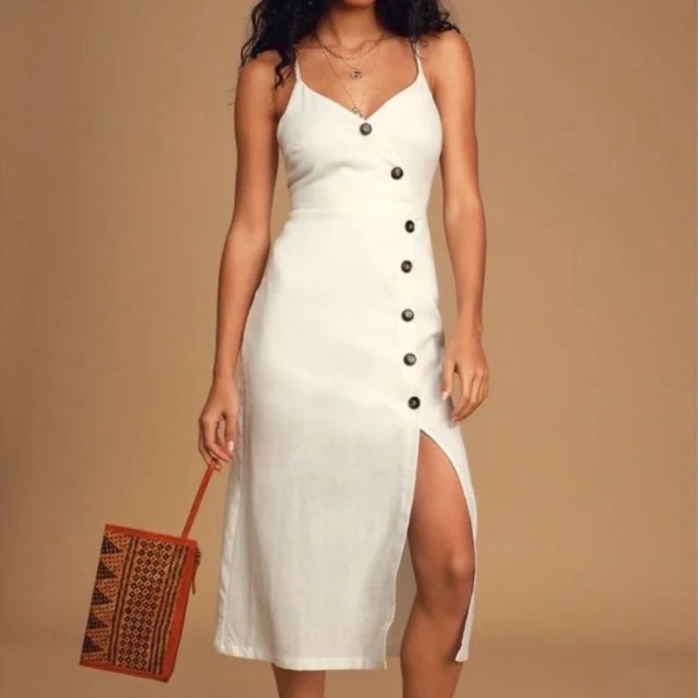 White LUSH midi dress, size small